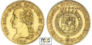 Italie - Sardaigne - Vittorio Emanuele I - 20 lire 1816 (Turin) Italie - Sardaigne - Vittorio Emanuele I - 20 lire 1816 (Turin)