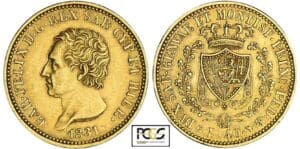 Italie - Sardaigne - Carlo Felice - 40 lire 1831 T (Turin) Italie - Sardaigne - Carlo Felice - 40 lire 1831 T (Turin)