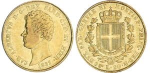 Italie - Sardaigne - Carlo Alberto - 20 lire 1831 (Turin) Italie - Sardaigne - Carlo Alberto - 20 lire 1831 (Turin)