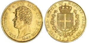 Italie - Sardaigne - Carlo Alberto - 20 lire 1847 (Gênes) Italie - Sardaigne - Carlo Alberto - 20 lire 1847 (Gênes)