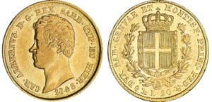 Italie - Sardaigne - Carlo Alberto - 20 lire 1848 (Gênes) Italie - Sardaigne - Carlo Alberto - 20 lire 1848 (Gênes)