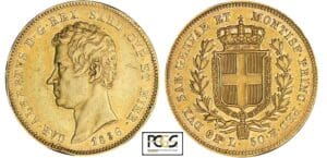 Italie - Sardaigne - Carlo Alberto - 50 lire 1836 (Turin) Italie - Sardaigne - Carlo Alberto - 50 lire 1836 (Turin)