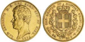 Italie - Sardaigne - Carlo Alberto - 100 lire 1834 (Gênes) Italie - Sardaigne - Carlo Alberto - 100 lire 1834 (Gênes)