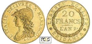 Italie - Gaule subalpine - 20 francs AN 9 (Turin)