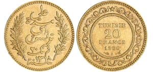 Tunisie - Ali - 20 francs 1900 Tunisie - Ali - 20 francs 1900