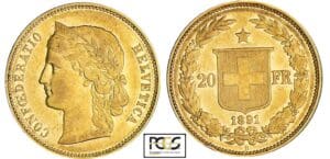 Suisse - 20 francs 1891 Suisse - 20 francs 1891