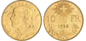 Suisse - 10 francs 1916 Suisse - 10 francs 1916