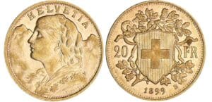 Suisse - 20 francs 1899 Suisse - 20 francs 1899