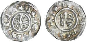 Normandie - Richard Ier et Hugues, archevêque de Rouen - Denier