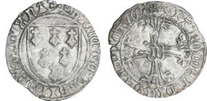 Bretagne - François II - Blanc d'argent à la targe (Nantes)