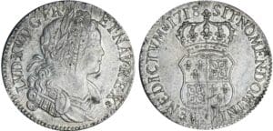 Louis XV - Ecu de France-Navarre - 1718 D (Lyon) Louis XV - Ecu de France-Navarre - 1718 D (Lyon)