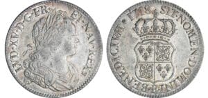 Louis XV - Ecu de France-Navarre - 1718 R (Orléans) Louis XV - Ecu de France-Navarre - 1718 R (Orléans)