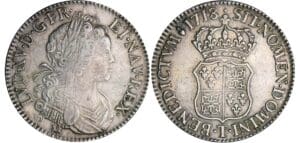 Louis XV - Ecu de France-Navarre - 1718 T (Nantes) Louis XV - Ecu de France-Navarre - 1718 T (Nantes)