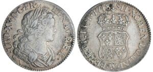 Louis XV - Ecu de France-Navarre - 1718 W (Lille) Louis XV - Ecu de France-Navarre - 1718 W (Lille)