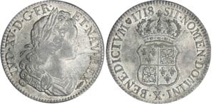 Louis XV - Ecu de France-Navarre - 1718 X (Amiens) Louis XV - Ecu de France-Navarre - 1718 X (Amiens)
