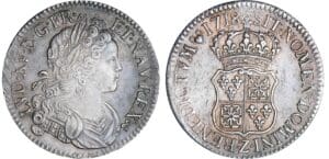 Louis XV - Ecu de France-Navarre - 1718 Z (Grenoble) Louis XV - Ecu de France-Navarre - 1718 Z (Grenoble)