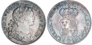 Louis XV - Ecu de France-Navarre - 1719 D (Lyon) Louis XV - Ecu de France-Navarre - 1719 D (Lyon)