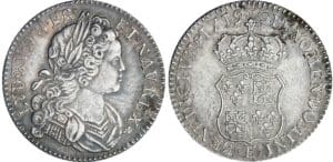 Louis XV - Ecu de France-Navarre - 1719 E (Lyon) Louis XV - Ecu de France-Navarre - 1719 E (Lyon)