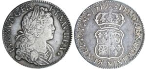 Louis XV - Ecu de France-Navarre - 1719 N (Montpellier) Louis XV - Ecu de France-Navarre - 1719 N (Montpellier)