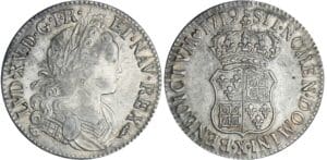 Louis XV - Ecu de France-Navarre - 1719 X (Amiens) Louis XV - Ecu de France-Navarre - 1719 X (Amiens)
