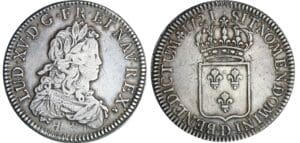 Louis XV - Ecu de France - 1721 D (Lyon) flan réf Louis XV - Ecu de France - 1721 D (Lyon) flan réf