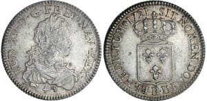 Louis XV - Ecu de France - 1721 R (Orléans) flan réf Louis XV - Ecu de France - 1721 R (Orléans) flan réf