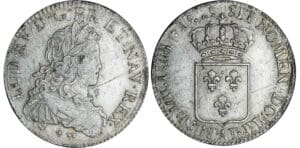 Louis XV - Ecu de France - 1722 A (Paris) flan réf Louis XV - Ecu de France - 1722 A (Paris) flan réf