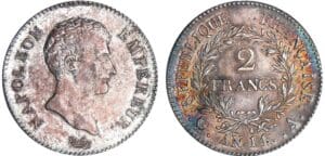 2 francs Napoléon empereur - An 14 A (Paris) 2 francs Napoléon empereur - An 14 A (Paris)