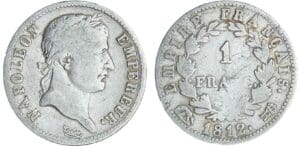 1 franc Napoléon revers empire - 1812 R (Rome)