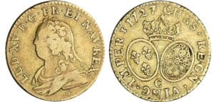 Louis XV - Louis d’or aux lunettes - 1727 C (Caen)