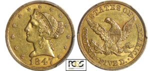 Etats-Unis - 5 dollars Liberty head 1847 Etats-Unis - 5 dollars Liberty head 1847