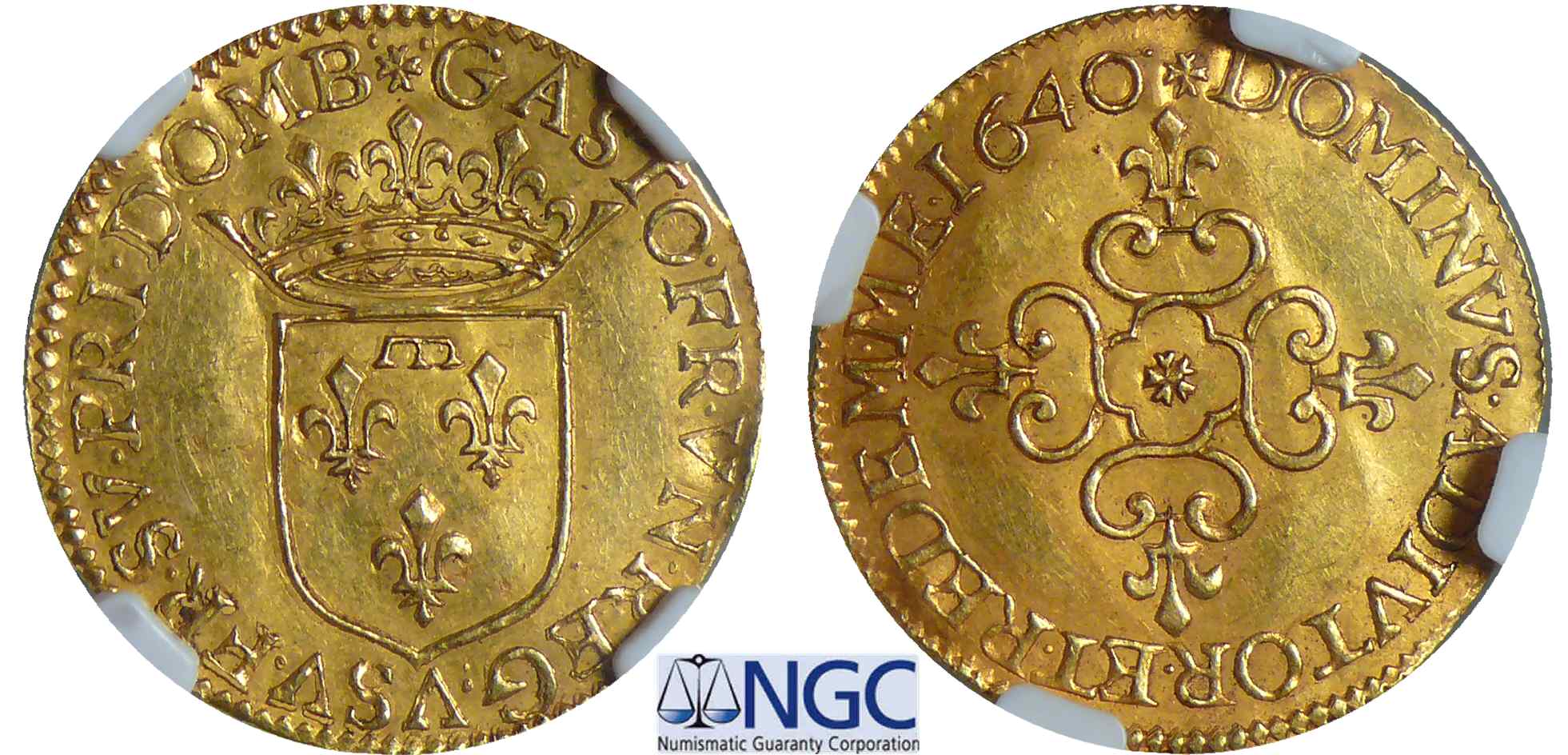 Dombes - Gaston d'Orléans - Ecu d'or 1640 (Trévoux) Dombes - Gaston d'Orléans - Ecu d'or 1640 (Trévoux)