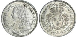 Louis XV - 1/5 écu aux branches d’olivier - 1726 A (Paris) 2ème sem