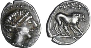 Celte-Ligures - Drachme légère - Imitation de Marseille (IIIème-IIème siècle)