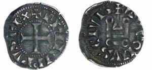 Philippe IV - Obole tournois à l'O rond