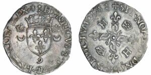 Henri II (1547-1559) - Douzain aux croissants - 1552 9 (Rennes) Henri II (1547-1559) - Douzain aux croissants - 1552 9 (Rennes)