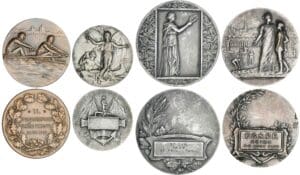 Médaille - Lot de 4 médailles sur le sport Médaille - Lot de 4 médailles sur le sport