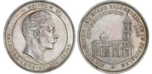 Allemagne - Prusse - Wilhelm II - Médaille - Visite en Palestine et à l'église évangélique de Redeemer - 1898