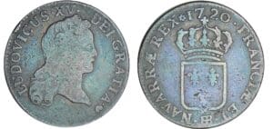 Louis XV - ½ sol au buste enfantin - 1720 BB (Strasbourg) Louis XV - ½ sol au buste enfantin - 1720 BB (Strasbourg)