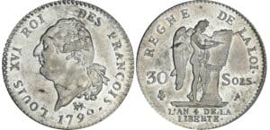 30 sols type FRANCOIS - 1792 A (Paris) 30 sols type FRANCOIS - 1792 A (Paris)