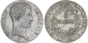 5 francs Napoléon empereur - An 13 A (Paris) 5 francs Napoléon empereur - An 13 A (Paris)