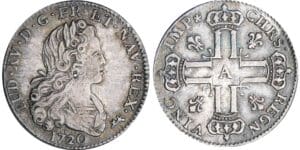 Louis XV - Petit louis d’argent - 1720 A (Paris) 1er sem Louis XV - Petit louis d’argent - 1720 A (Paris) 1er sem
