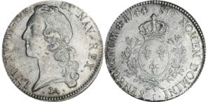 Louis XV - Ecu au bandeau - 1744 L (Bayonne)