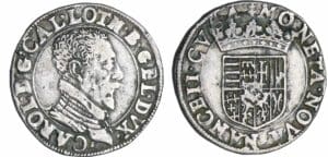 Lorraine - Charles III - Teston au buste vieilli et au col plat (Nancy) Lorraine - Charles III - Teston au buste vieilli et au col plat (Nancy)