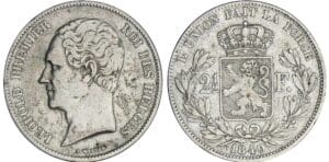 Belgique - Léopold 1er - 2 1/2 francs 1849