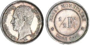 Belgique - Léopold 1er - 50 centimes 1859 - Essai monétaire