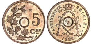 Belgique - Albert I - 5 centimes 1931 - Essai légende flamande Belgique - Albert I - 5 centimes 1931 - Essai légende flamande