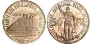 Belgique - Léopold III - 50 francs 1935 - Essai légende flamande Belgique - Léopold III - 50 francs 1935 - Essai légende flamande