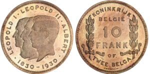 Belgique - Albert I - 10 franks 1930 - Essai légende flamande Belgique - Albert I - 10 franks 1930 - Essai légende flamande