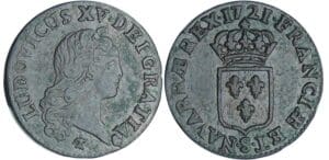 Louis XV (1715-1774) - Liard au buste enfantin - 1721 S (Reims) Louis XV (1715-1774) - Liard au buste enfantin - 1721 S (Reims)